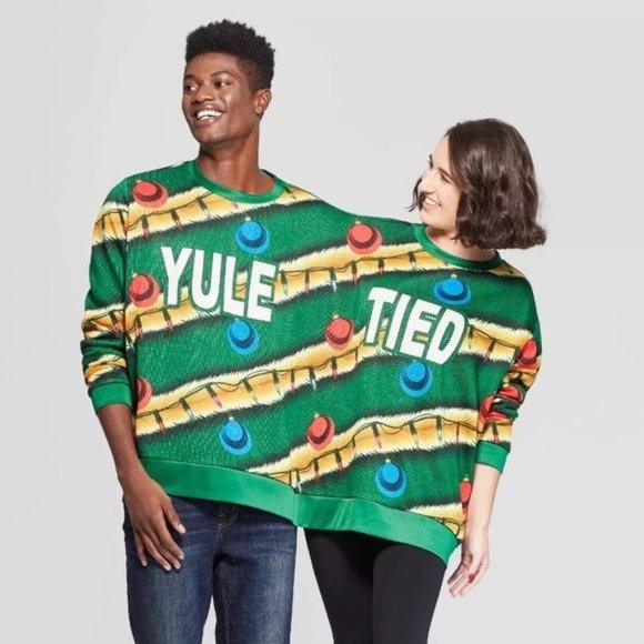 MAD Engine Other - Ugly Christmas Sweater MAD ENGINE One Size Long Sleeve YULE TIED SWEATER